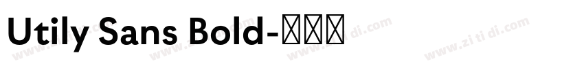 Utily Sans Bold字体转换